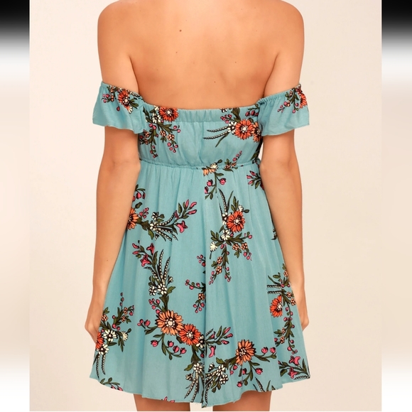 Lulu’s One Sweet Day Light Blue Floral Print XS - Picture 3 of 16